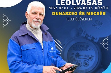 Vízmérő leolvasás: Dunaszeg és Mecsér területén
